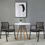 Stacking Office Chair with Wheels, Mesh Back Waiting Room Guest Chairs