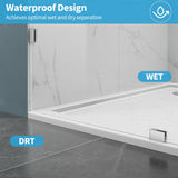 Shower Glass Panel, 34" W x 78.75" H Fixed Shower Screen Panel with 3/8"(10mm) SGCC Clear Tempered Glass, Frameless Walk in Shower Door for Bathroom (Chrome, 34" W x 78.75" H)
