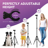 MQACPUPY 62-Inch Professional Hair Dryer Stand, Black Metal Adjustable Holder with Hands-Free Design for Salon and Home Use