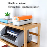 Pc Stand Movable PC Tower Stand Printer Stand, 4-Tier CPU Stand with Open Shelves, Bamboo PC Case Floor Stand with Storage, for Home Office(Brown,51 * 26 * 105cm)