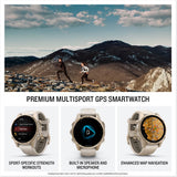 Garmin fēnix® 8, Sapphire, 43mm, Fog Gray/Dark Sandstone