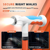 BigAlex Folding Walking Cane with Two Led Lights for Elderly Solid Base Adjustable Walking Stick with Carrying Bag for Men Women