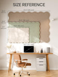 Fluxynara Scalloped Felt Bulletin Board, 35.4"x23.6", Oatmeal