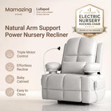 MAMAZING Lullapod Power Nursery Rocking Chair with HugAssist Armrest