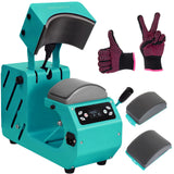 Auto Hat Heat Press Machine, Automatic Open/Release, 4 Memory Modes, Precise Temp/Timer Control