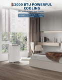 Garvee 12,000 BTU Portable Air Conditioner, 8150 BTU SACC 3-in-1 AC Unit with Cooling, Dehumidifier & Fan Modes, for Rooms up to 550 Sq.Ft, 24H Timer, Remote Control, Window Kit Included