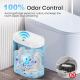 jinligogo 2 Pack 5 Gallon Bathroom Trash Can with Lid, Automatic Motion Sensor White Trash Can