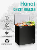 Chest Freezer Deep Freezer for Garage 5.0 Cu.Ft Compact Freezer Only Adjustable 7 Thermostat and Removable Basket Energy Saving for Garage Basement Dorm Apartment Kitchen Business