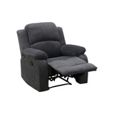 MOOLSUN Living Room Furniture Set Corduroy Recliner Compartments and Cup Holders Reclining for Home Theater/Office(A-Dark Grey Corduroy,Chair)