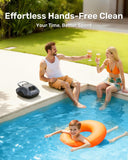 Gosvor Cordless Robotic Pool Cleaner, Efficient Pool Vacuum, 90 Min Runtime, Self-Parking, 7.5 lbs Lightweight, Suitable for Above Ground Pools up to 860 sq.ft, Gray