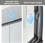 LOHCEH Shower Door Double Sliding,50-54.in Wx72 in.H Semi-Frameless Shower Door,1/4 Inch Clear Tempered Shower Glass Doors with Explosion-Proof Film,Brushed Nickel