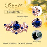 Oseew Sapphire engagement ring set(Sapphire)