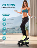 Steppers for Exercise at Home, Mini Stepper with Resistance Bands, Portable Stair Stepper 330LBS Weight Capacity, Adjustable Height Stepper Machine with LED Monitor for Full Body Workout