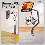 Urmust Tablet Stand for Desk, Adjustable iPad Holder for Bed, 4.7"-15.6"