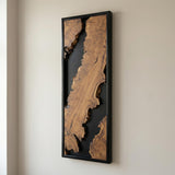 Live Edge Wood Wall Art - Natural Cedar Decor Panel for Modern Living Room and Office - 20"x60"