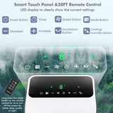 COSTWAY Evaporative Air Cooler, 3-in-1 Portable Swamp Cooler w/Fan & Humidifier, Air Cooling Fan w/ 360° Rotating Fan Blade, 3 Modes, 24 Speeds, 12H Timer, 2 Ice Packs, LED Display, Remote Control