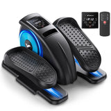 MERACH Under Desk Elliptical Machine, Ellipse Leg Exerciser for Seniors Adults Fully Assembled, Portable & Quiet Electric Seated Pedal Exerciser with 12 Adjustable Speed & Remote Control & 12 AutoMode MERACH