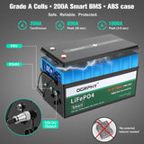 OGRPHY 48V 102Ah Lithium Golf Cart Battery Kit w/18A Charger, APP & Monitor