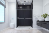 EUROTECH SHOWERS Classic 56-59" W x 72" H Semi-Frameless Double Sliding Glass Shower Door with 1/4" Clear Tempered Safety Glass (Chrome)