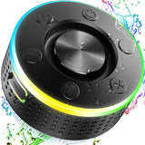 Bluetooth Shower Speaker, Portable Speaker Bluetooth 5.3 with Suction Cup, Wireless Speakers Waterproof IP7, RGB Lights, Built-in Mic, Small Speakers for Bathroom, Party, Beach, Pool 2025 new, Black