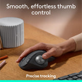 Logitech Ergo M575S Wireless Trackball Mouse, Wireless Ergonomic Mouse with Bluetooth and Encrypted Dongle
