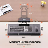 Klearlook Upgraded Ergonomic Keyboard Tray Under Desk, 24.4"x10"