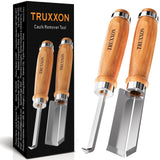 2 PCS Professional Caulk Remover Tool – Heat-Treated Caulking Tool with 90° Sharp Blade & Solid Wood Handle, Saves Time for Home Improvement, Durable Grout & Silicone Remover Tool