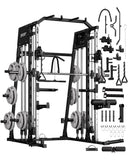 GarveeLife Smith Machine Home Gym All in One, 2200LBS Squat Rack Power Cage