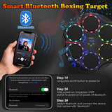 Music Boxing Machine with Boxing Gloves - Wall Mounted Punching Machine for Adults & Kids, 9-Speed Punch Game, Wall Boxing Punching Pad, Upgrade Gifts for Boys Age 6+ (Lightning)