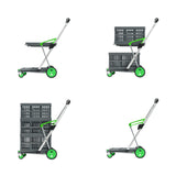 Multi Use Functional Collapsible Carts | Mobile Folding Trolley | Storage Cart Wagon | Shopping Cart with 2 Storage