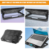 Inch Laptop Cooling Pad, 6 Fan USB Powered Foldable Stand