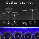 Antarctic Star 24 Inch Wine Fridge, 52 Bottle Wine Cooler Refrigerator. 39-64°F Dual Zone Wine Refrigerator Glass Door