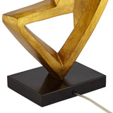 Possini Euro Design Zeus 28 1/2" Tall Modern Glam End Table Lamps Set of 2 Sculptural Gold Leaf Living Room Bedroom Bedside Nightstand House Office Home Reading Kitchen Entryway Console Black Shade