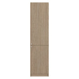 Tuhome Home 71" Tall Standard Bookcase with 5 Open Storage Shelves, 1 Door, Closed Back, Freestanding Living Room, Office or Bedroom Storage (Model M5), Coastal Oak/Wenge