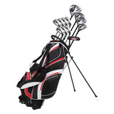 Men’s Right Handed Complete Golf Club Set Regular, Include 460cc Driver | Black/Red Precise