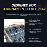 Hathaway Braxton 55-in Competition Foosball Table, Arcade Table Soccer, Perfect for Family Game or Recreation Rooms, Includes (2) 36-mm ABS Foosballs and Built in Ball Returns
