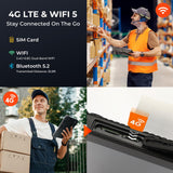 MUNBYN Rugged Tablet Scanner IRT01P, Android 14 Industrial Tablet, Works with Zebra SE4710 Scanner, 8GB+128GB Barcode Scanner, 700nit, IP67 Waterproof Rugged PC
