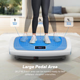 MERACH Vibration Plate Exercise Machine, 3D & 4D Vibration Plate for Lymphatic Drainage Weight Loss with 2 Tension Ropes, Whole Body Vibration Platform
