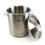 Gas One Fryer Pot 32 quart - All Purpose - Stainless Steel Tri-Ply Bottom with All Purpose Pot Deep Fryer Steam & Boiling Basket