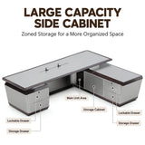 HHEvergreenEnsemble Executive Desk with Desktop,Arc-Shaped Design (78.74)