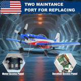 LEAMBE 4 Channel RC Plane, Ready to Fly Aerobatic Aircraft, Easy Control for Beginners, P51 Mustang RC Airplane for Adults Blue-Red