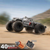 Womaqu RC Cars 1:14 4WD Off-Road RC Monster Truck High Speed 40 km/h, 4x4 Remote Control Car with 2 Rechargeable 1300mAh Batteries and 2 Sets of Tires for Adults & Boys