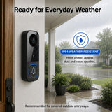TKMARS Doorbell Camera Wireless No Subscription with 4.5" Monitor Screen