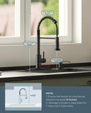 FORIOUS Touchless Kitchen Faucet Black, Smart Motion Sensor Spring Sink Faucet with Pull Down Sprayer Commercial Contemporary Hands-Free for Pot Filler, Farmhouse Camper Laundry Camper