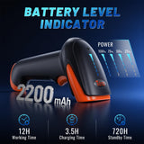 Tera Barcode Scanner 2D Wireless: with Battery Indicator and Stand, HW0002