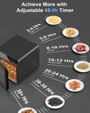 CROWNFUL Food Dehydrator Machine, 7 Stainless Steel Trays, Large Drying Space Dehydrated Dryer, Adjustable Timer and Temperature Control, Dryer for Jerky, Fruit, Meat, Herbs, 30+ Free Online Recipes