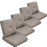 moosprr Outdoor Cushion Set of 4, Waterproof Outdoor Seat Cushions 25x22, Patio Chair Cushions for Outdoor Furniture, Couch Cushion Replacement, Include 4 Back & 4 Seat Cushions, Warm Grey