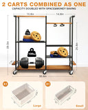 Ghosthorn Fishing Rod Holders for Garage Fishing Pole Holders Up to 10 Rods, Containers Included, Tackle Box Reel Storage Fishing Pole Rack Rotating Cart Fishing Gear Equipment Organizer