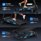 MERACH T12 Foldable Treadmill for Home 300 LBS Capacity Wide Running Belt
