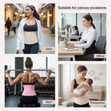 SHAPERX Waist Trainer for Women Underbust Corset Shapewear Tummy Control Workout Waist Cincher Body Shaper Zipper and Hooks, SZ7310-Pink-L